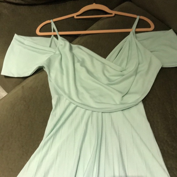 Midi pleated mint dress - Picture 6 of 7